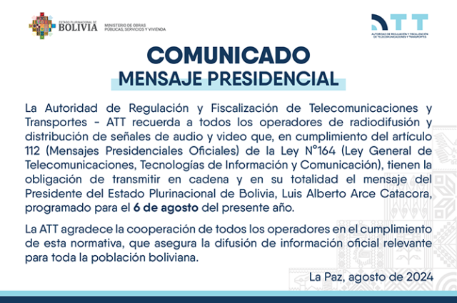 Imagen de comunicado