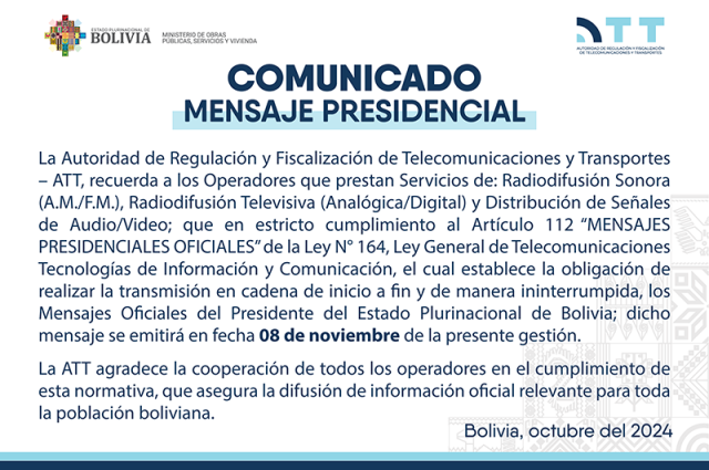 Imagen de comunicado