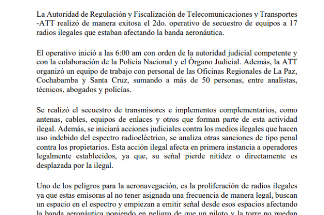 2do. Operativo de Secuestro de radios ilegales 2021