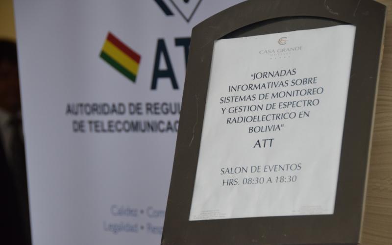 ATT organiza las “Jornadas Informativas sobre Sistemas de Monitoreo y Gestión de Espectro Radioeléctrico en Bolivia”